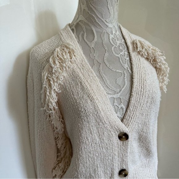 NWOT Madewell Chatterton Fringe Cardigan Sweater sz XS - Picture 6 of 12